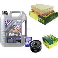 Mann Inspektionspaket 5L Liqui Moly 10W-40 FüR Renault ScéNic II 1.6 16V