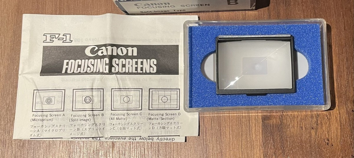 Canon AE Focusing Screen Type “A” Microprism For Original Canon F