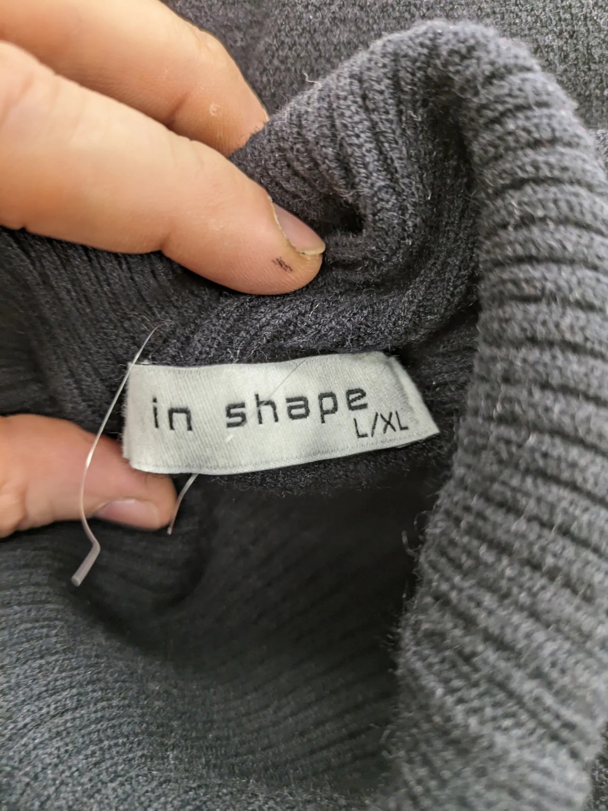In Shape Damen Pullover L XL schwarz Rollkragen Strickpullover asymmetrisch 2389 image 6