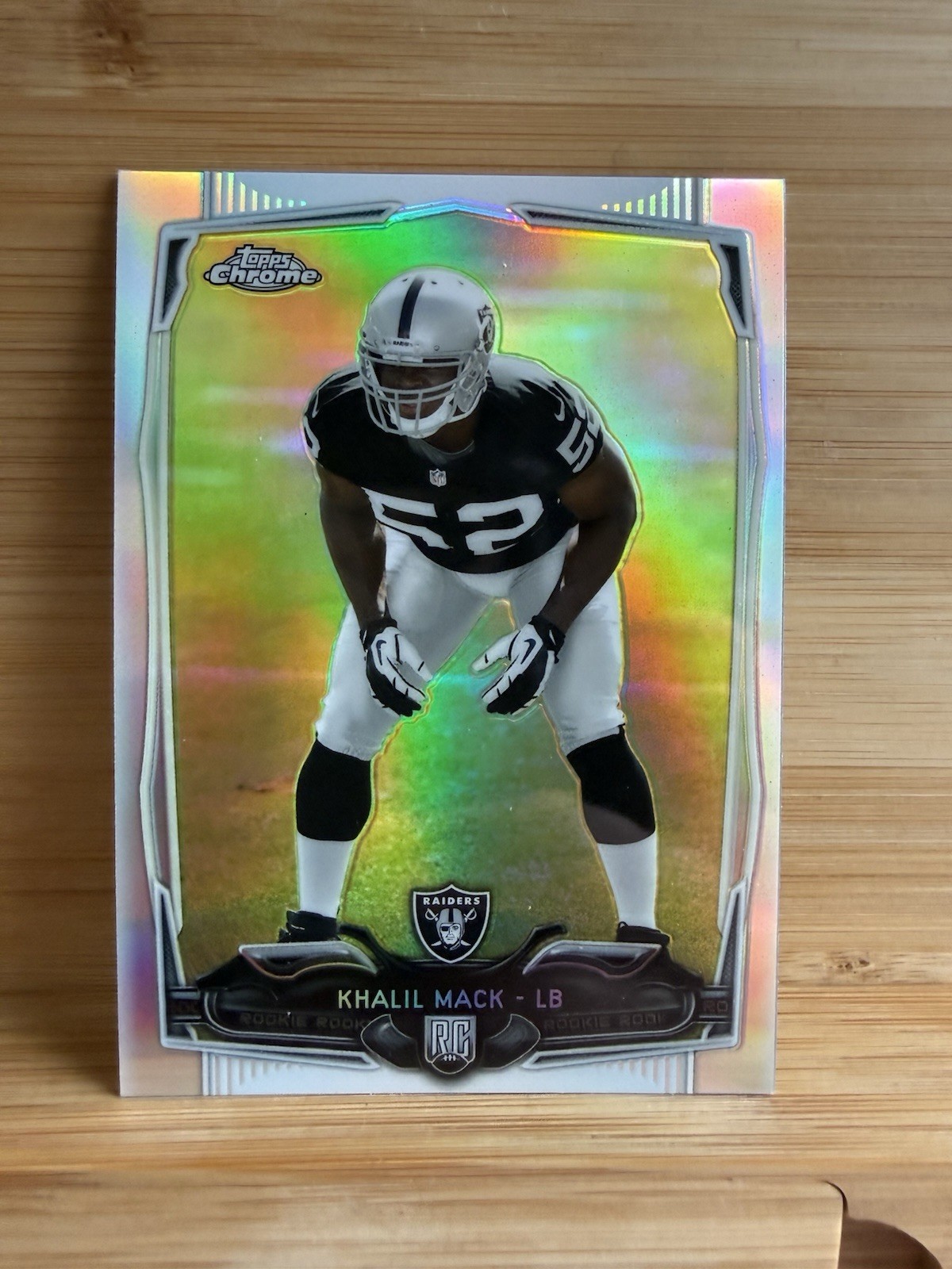 2014 Topps Chrome Khalil Mack Rookie Refractor RC #184 Raiders