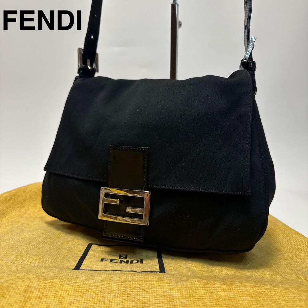 SAINT LAURENT Borsa a tracolla Fendi cotone nero mamma secchiello usata