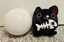 Zuru Snackles Halloween Salem the Black Cat w/ Fish Bone 5” Plush Doll