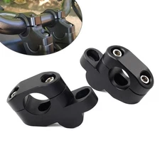 28mm 1 1/8'' Black Handlebar Clamp Mount Riser For Honda Suzuki Yamaha Kawasaki