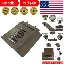 Convenient and Durable Chef Knife Roll with 11 Sleeves and Zipper Pocket