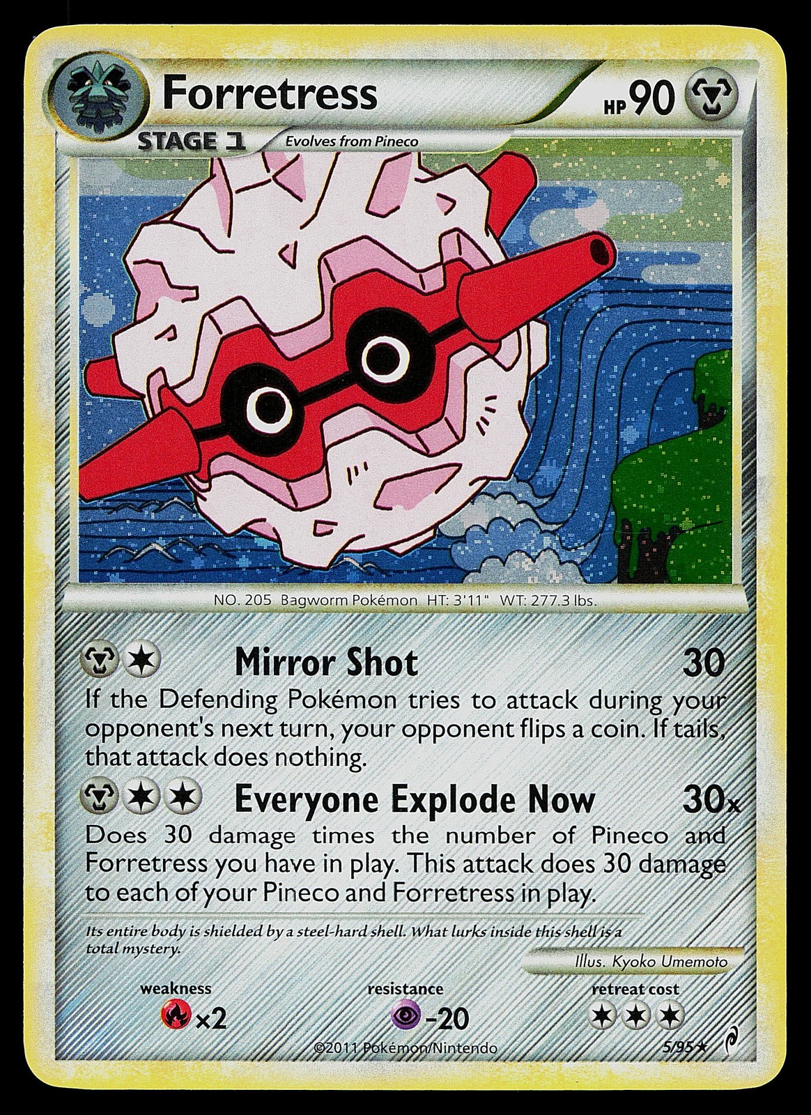 Pokemon Card - Forretress Undaunted 3/90 Holo Rare