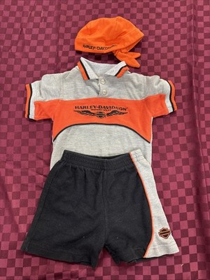 BABY HARLEY DAVIDSON ONE PIECE POLO STYLE OUTFIT HD MOTORCYCLE BIKER 18 MONTH