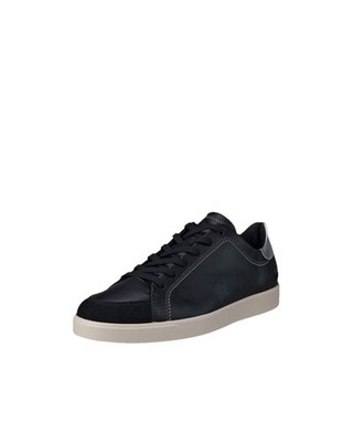 Women ECCO Street Lite Leather Lace Up Sneaker Black/Silver 21289361007