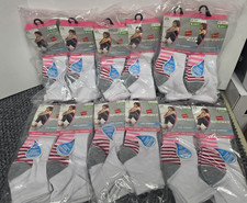 12 X Hanes Women's 3-Pack Cool Dri Ankle Socks size 5-9 NEW TOTAL 36 PAIR