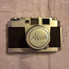 Aires 35-IIIL Vintage Rangefinder Camera Silver Finish w/Original Leather Case