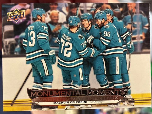 Macklin Celebrini #MM-7 2025 Upper Deck Tim Hortons Monumental Moments card