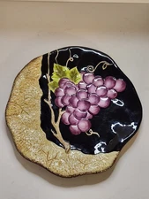 Bella Casa Purple Grapes Wall Plate Decor By Ganz