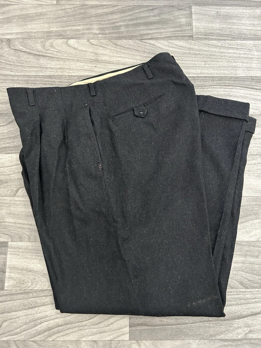 Wool Blend Black Vintage Pants for Men for sale | eBay