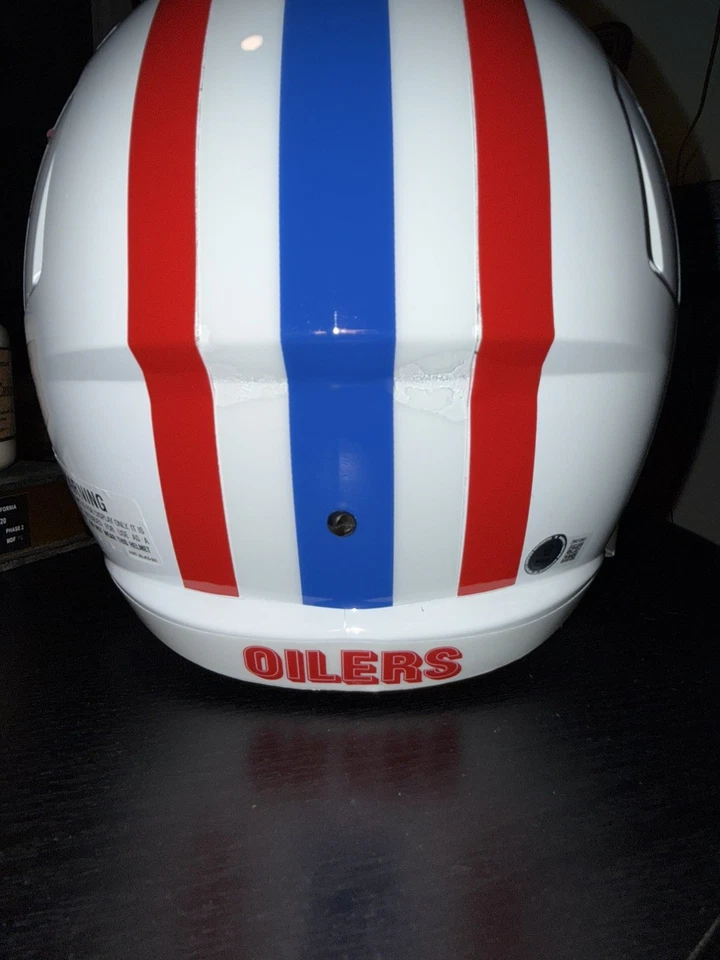 Oilers Warren Moon "HOF 06" 签名 81-98 TB 全尺寸速度代表头盔 — 第 4/4 张图片