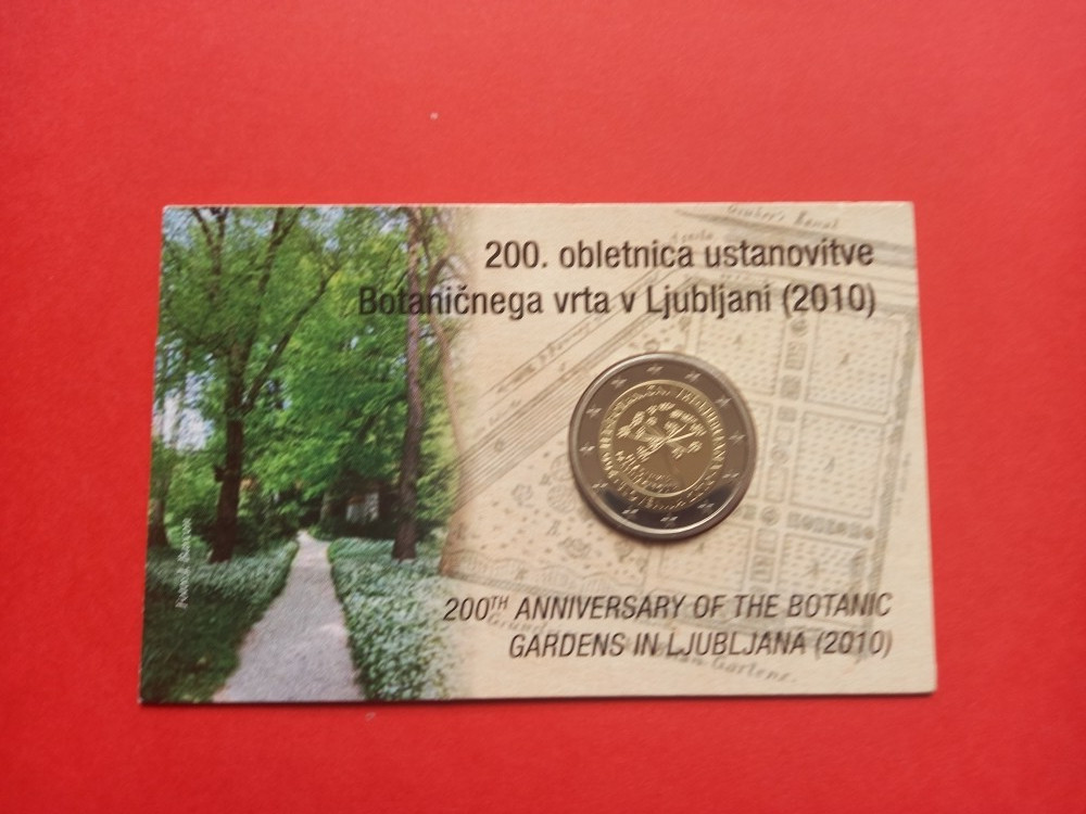 2 euros commémoratives SLOVENIE 2010 "Jardins"