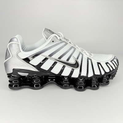 Nike Shox TL White Metallic Silver Black Sneakers Women's 6.5