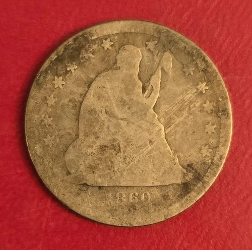 1860-O Seated Liberty Quarter — photo from another recent sale