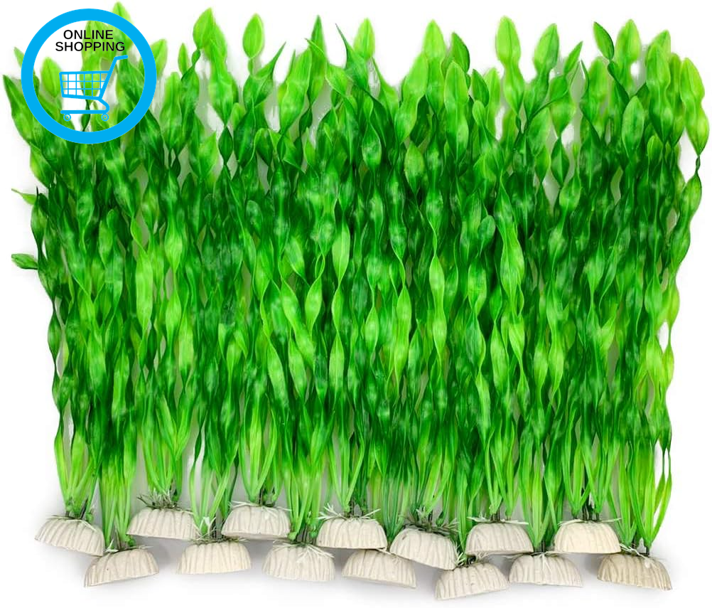 14 PCS Artificial Seaweed Water Plants for Aquarium, Plastic Fish Tank Plant Dec