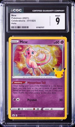 2021 POKEMON CELEBRATIONS HOLO #011/025 MEW CGC 9
