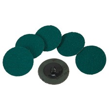 Klutch Industrial Surface Conditioning Discs, 2in., 36 Grit, Green, 6-Pk.
