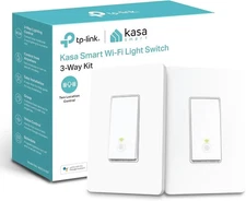 Kasa Smart 3 Way Switch HS210 KIT, Needs Neutral Wire, 2.4GHz Wi-Fi Light Swi...