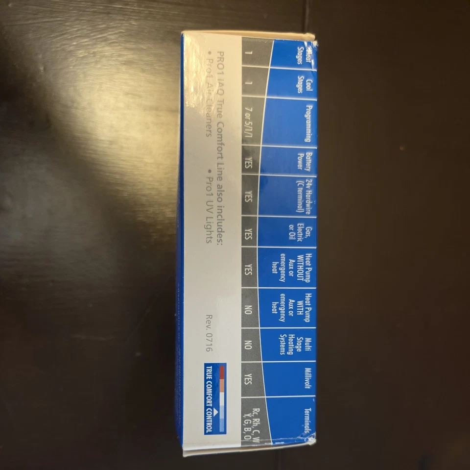 Pro1 Iaq T805 Thermostat, 7, 5-1-1 Programs, 1 H, 1 C, Wall - Image 2 of 2