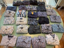 Collection of Robert Graham Long Sleeve Shirts 28 27 Large, 1 Medium