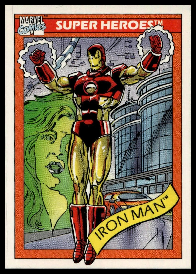 1990 Impel Marvel Universe #42 Iron Man
