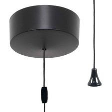 Bathroom Pull Switch Matt Black Cord Light UK Safety Approved EN 60669-1 & CE