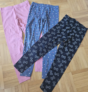 Primark Jeggings Leggings 3er Pack Mädchen Gr. 122 Baumwolle Punkte bunt