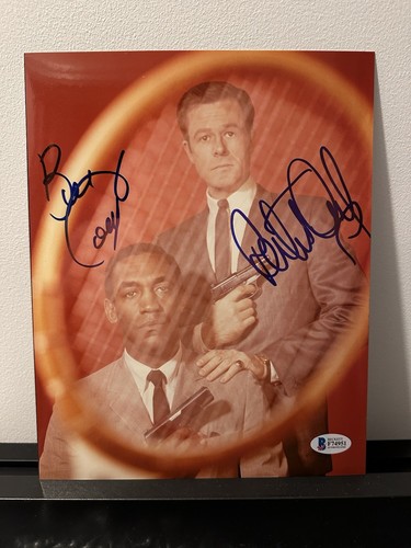 I SPY SIGNED PHOTO 8X10 BILL COSBY AUTOGRAPH ROBERT CULP BECKETT BAS COA 2