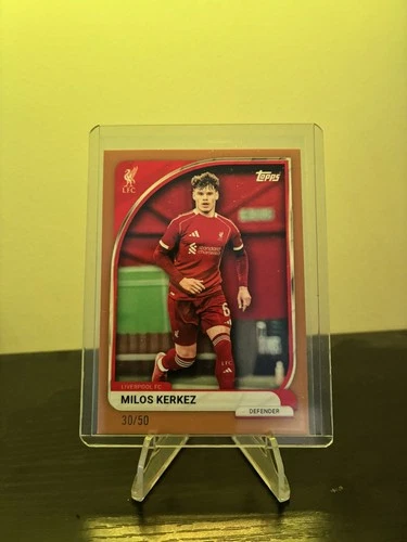 2025-26 Topps Liverpool Collector Tin Milos Kerkez Gold /50