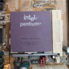 Intel Pentium CPU Processor A80502166 SY016 Socket 7 166MHz Ceramic Vintage