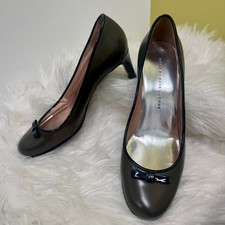 Marc by Marc Jacobs Gray Heel Pumps Patent Bow Detail Sz EU 38