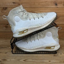 Under Armour Basketball Shoes Mens Size UK 7.5 Curry 4 Retro White Gold 2014 UA