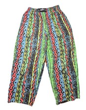 VTG MC Hammer Parachute Pants Men's M 80s Colorful USA Neon Training Baggy Gym
