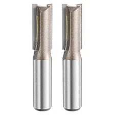 2pcs Straight Router Bit 1/2 Shank 33/64" Cutting Dia 2 Flutes 1.18" YG6 Carbide