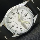SEIKO 5 VINTAGE REFURBISHED AUTOMATIC 6309A JAPAN MENS WHITE WATCH a441605-1