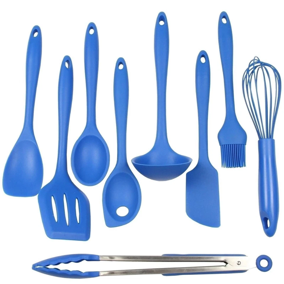 Chef Craft 9 Piece Premium Silicone Kitchen Tool and Utensil Set - 9 Colors - Image 2 of 4