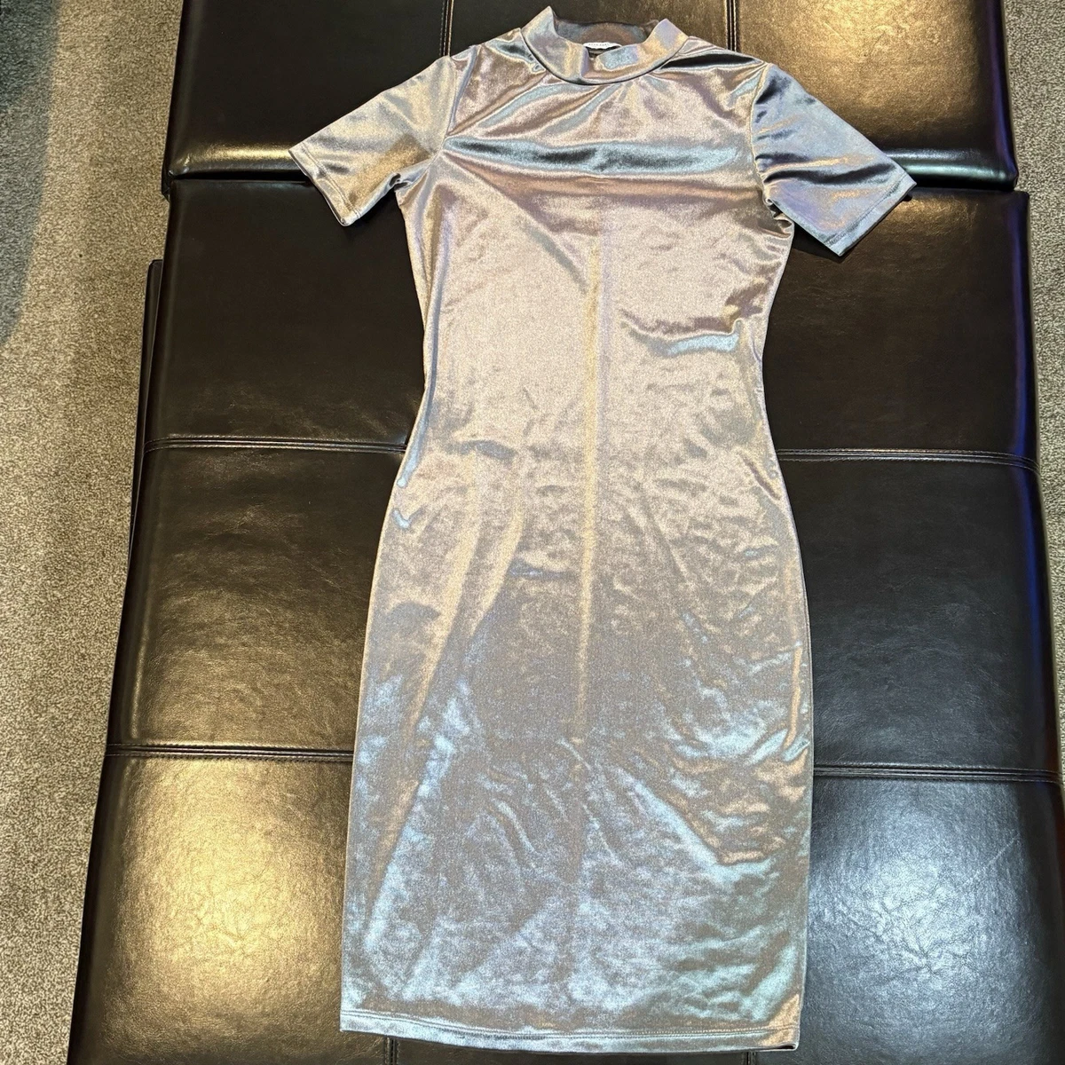 grey velvet dress zara Grey Velvet Dress
