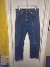 Vintage Levi's 505 Orange Tab Jeans Mens 36x32 Regular Fit Straight Leg Denim