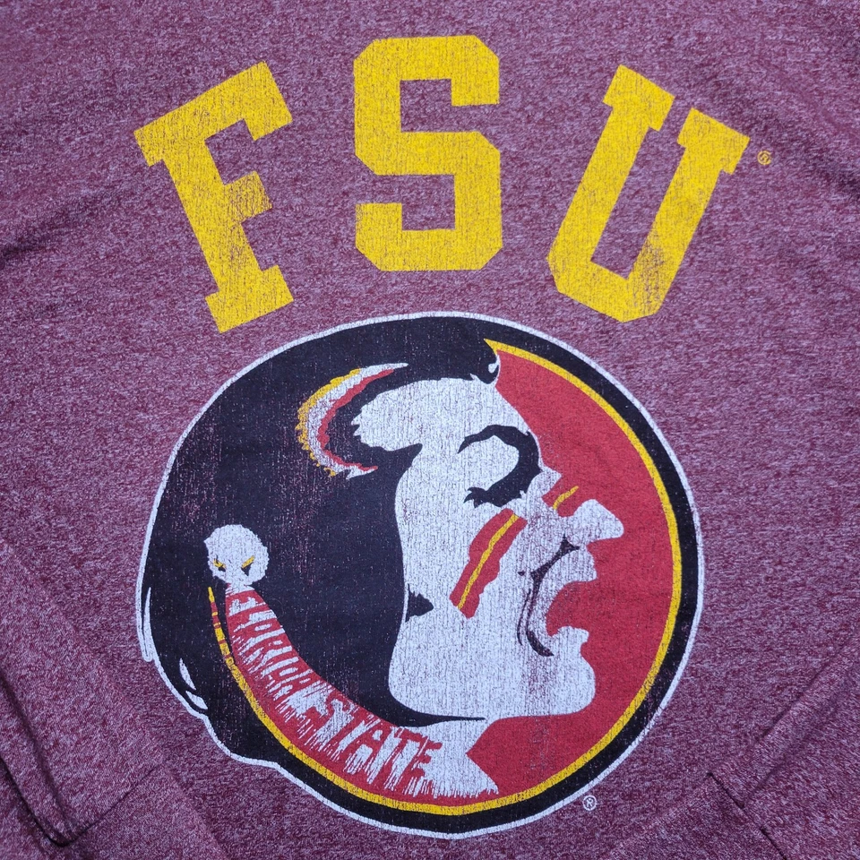 FSU Seminoles Mens Large T-Shirt Red Florida State University Retro Brand USA - Image 3 of 4