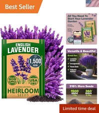 Versatile English Lavender Seeds for Indoor/Outdoor Planting - 1,500 Seeds
