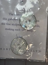 2-3/4" Carved Mother of Pearl Buttons Crabtree and Evelyn Button