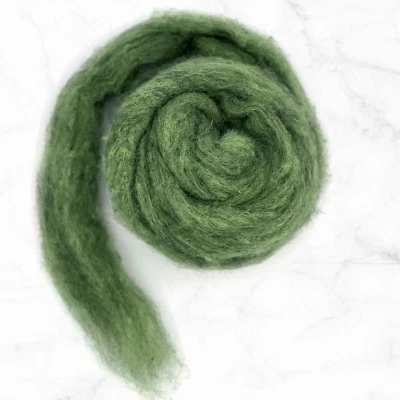 WORLD OF WOOL Corriedale Needle Wet Felting Wool Roving Spinning Green Bode 10-100g