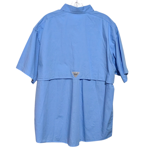Columbia Vented Shirt Mens M PFG Light Blue Bonehead S/S Fishing Outdoors NWT - Picture 2 of 9