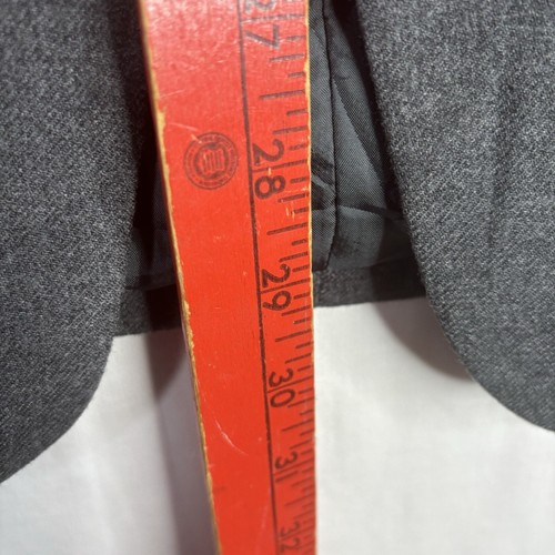 Giacca ORVIS donna Petites 14P blazer grigio made in USA foderata un bottone carriera - Foto 11 di 11