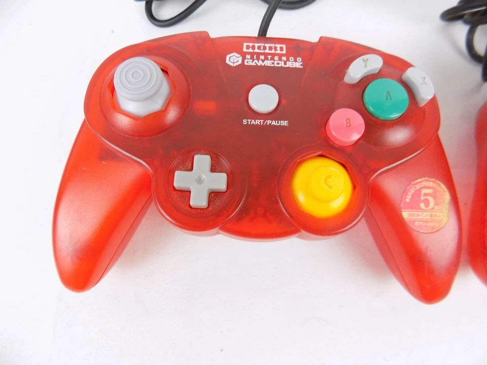 Mando Nintendo GameCube Original Hori Rojo Transparente Foto 2 de 4