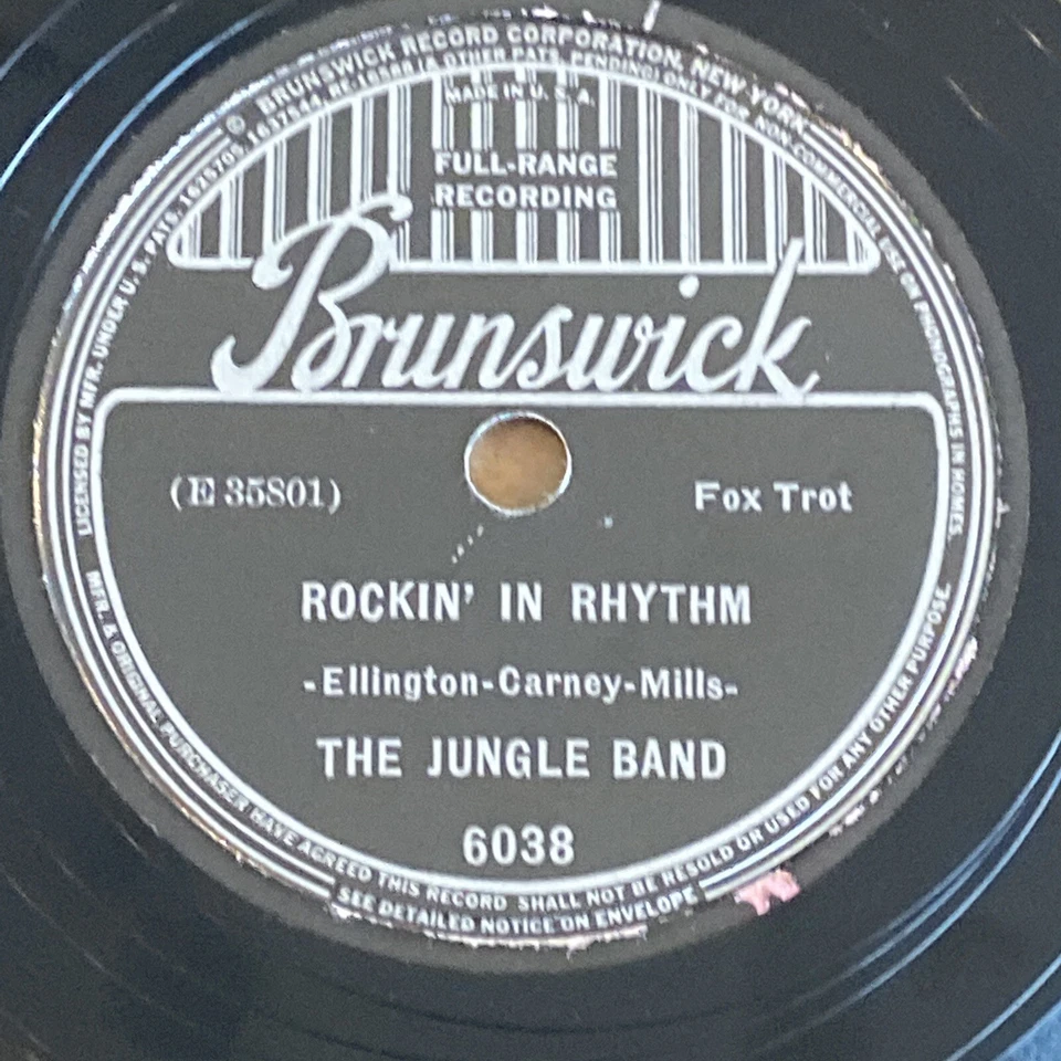 JAZZ The Jungle Band - Ellington 78 rpm Brunswick 6038 ROCKIN IN RHYTHM hot V+ - Image 2 of 4