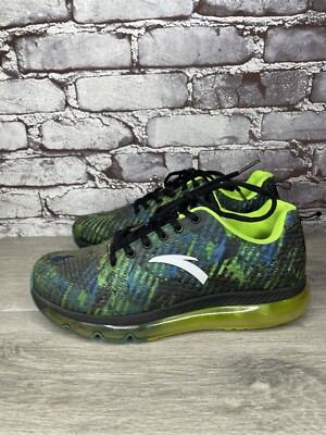 Anta Green Blue Synthetic Lace Up Gym Basketball Shoes Men s Sz 42.5EU/9M US