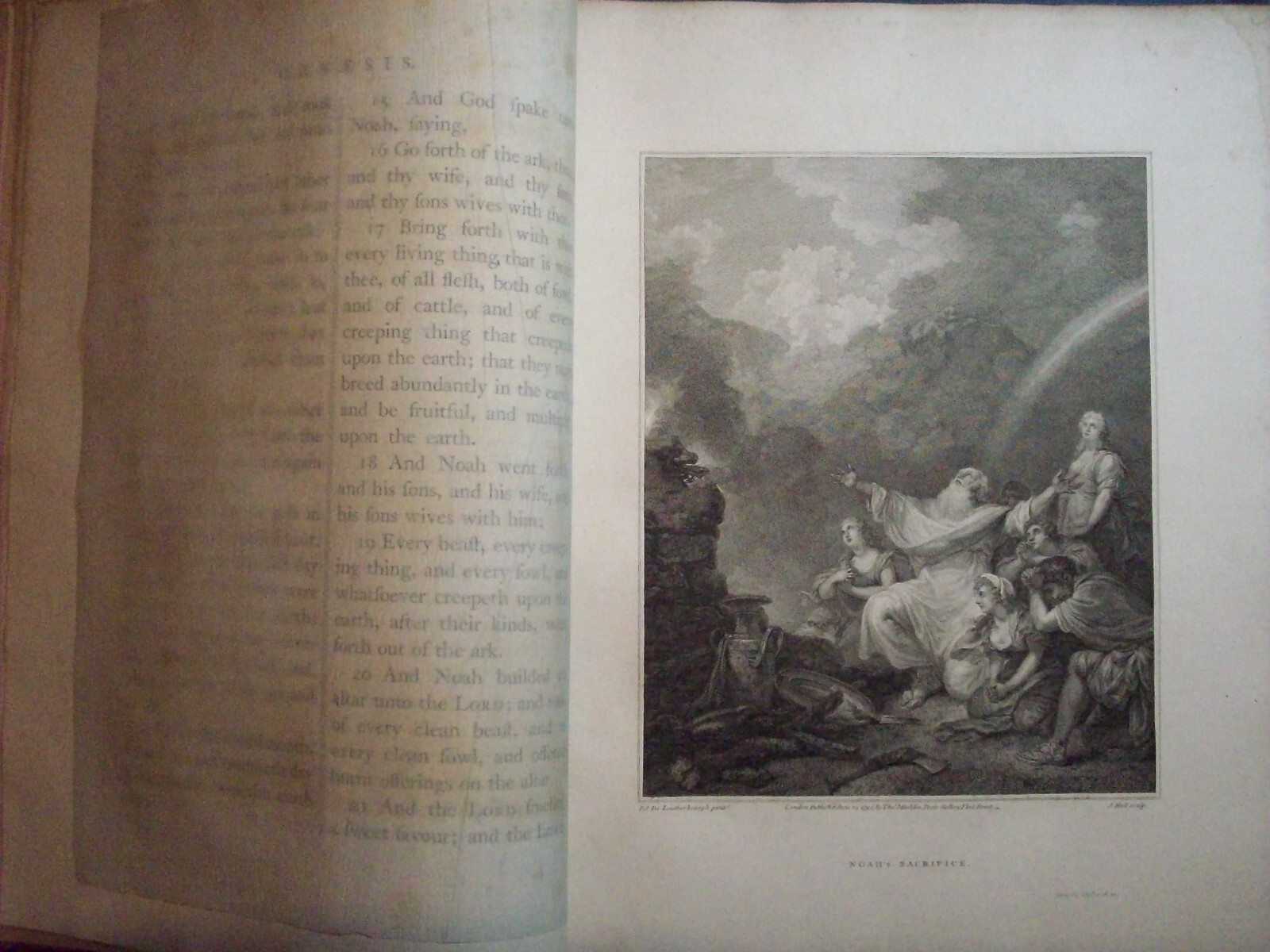 MACKLIN BIBLE 1800 VOL 17 King James 1611 ENGRAVINGS ILLUSTRATED GOLD